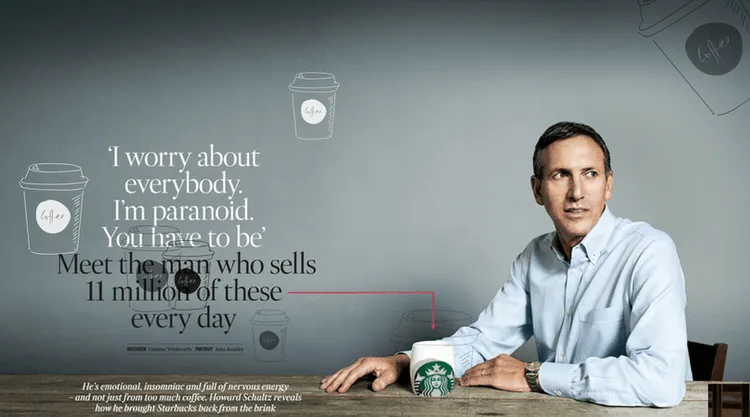 Howard Schultz a investi un morceau de son cœur dans Starbucks